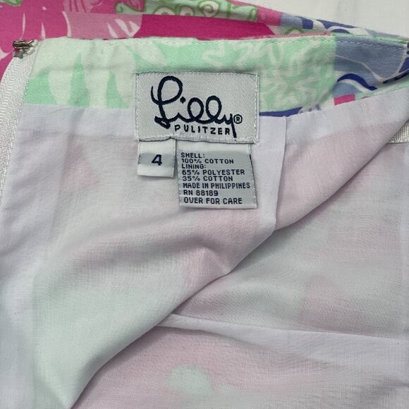 Lilly Pulitzer Women Vintage Y2K A Line Skirt Floral Charming Patchwork Small 4 - Picture 6 of 10